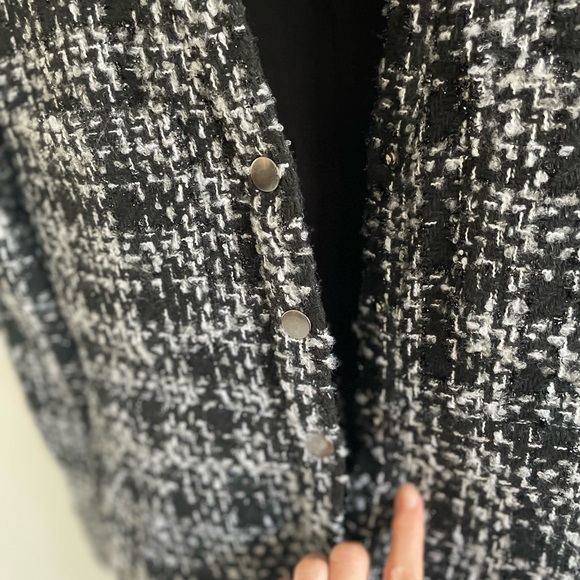 Suncoo Paris Black & White Tweed  Mini Dress - Picture 9 of 13